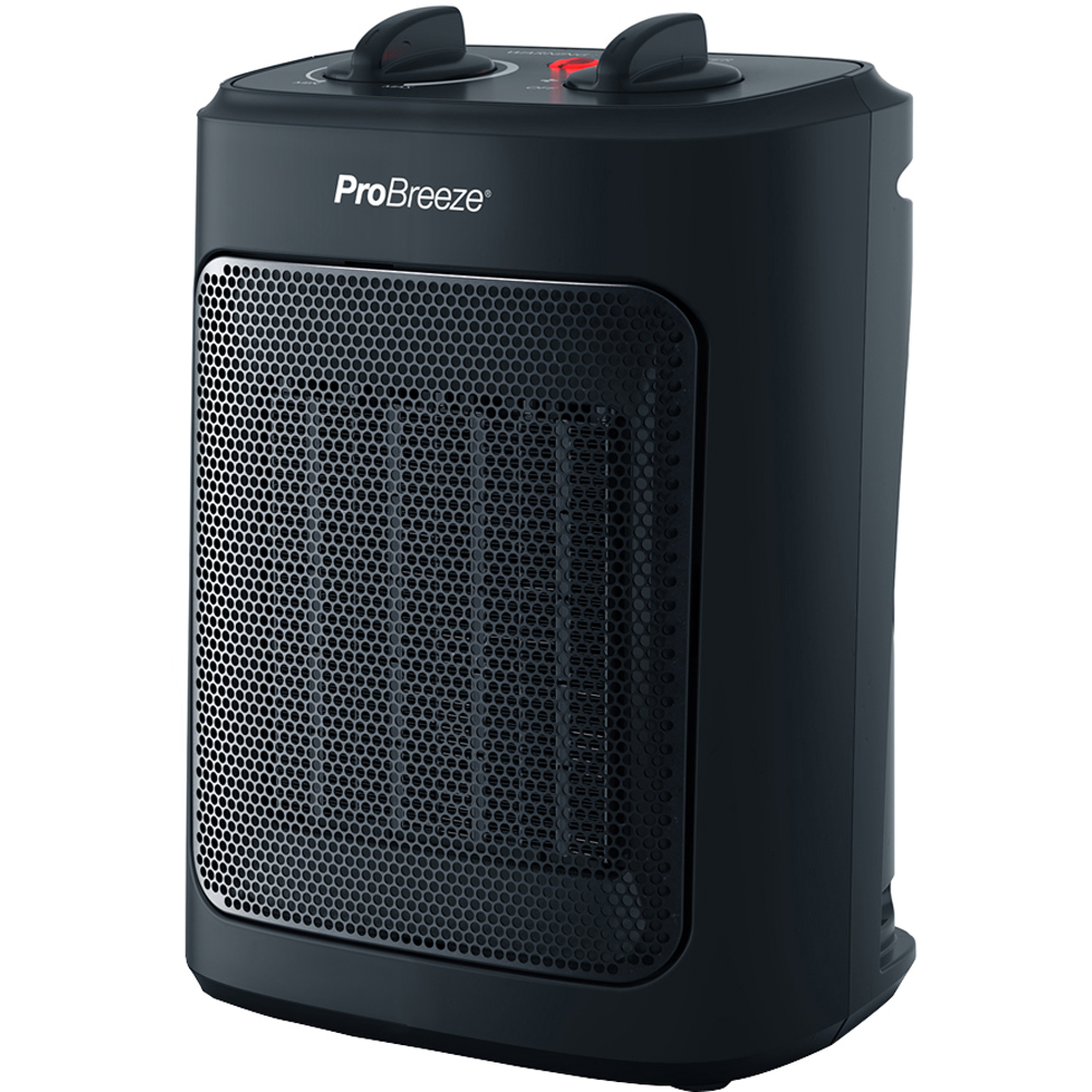 Pro Breeze Black Mini Ceramic Fan Heater 2000W Image 1