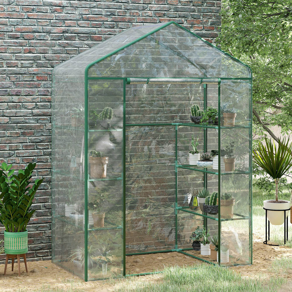 Outsunny Steel 4.7 x 2.4ft Walk In Greenhouse Image 2