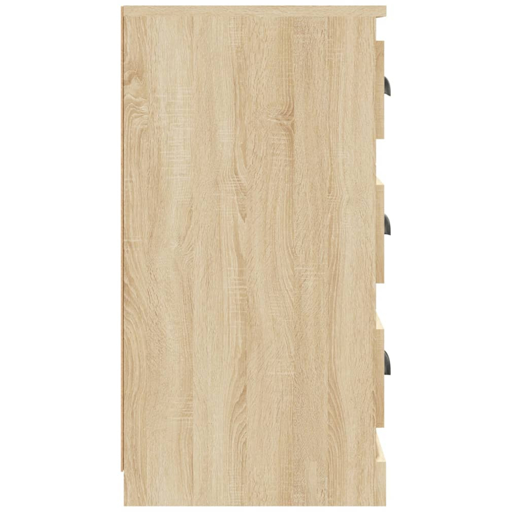 vidaXL 3 Drawer Sonoma Oak Sideboard Image 5