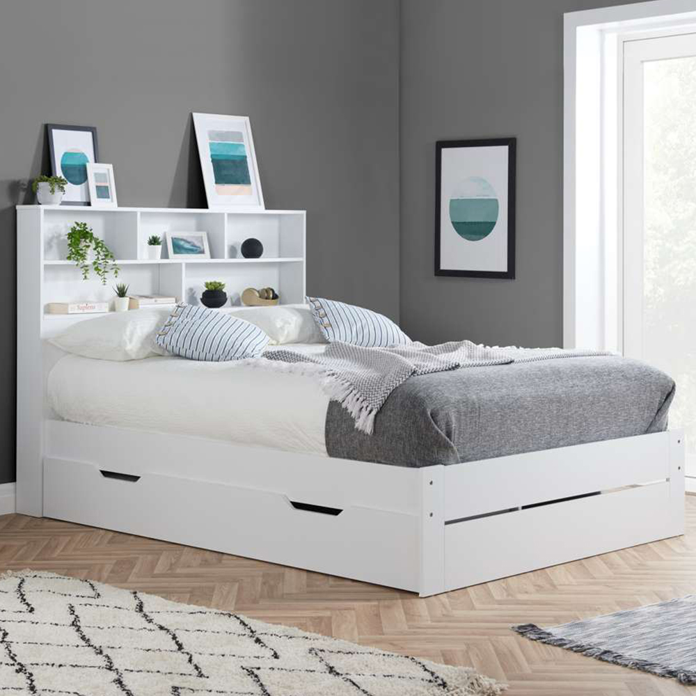 Alfie King Size White Storage Bed Image 1