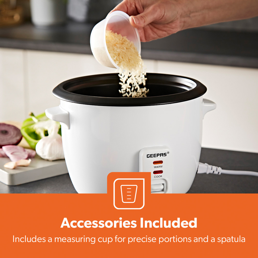 Geepas GRC35017UK 1L Electric Rice Cooker and Steamer 450W Image 8
