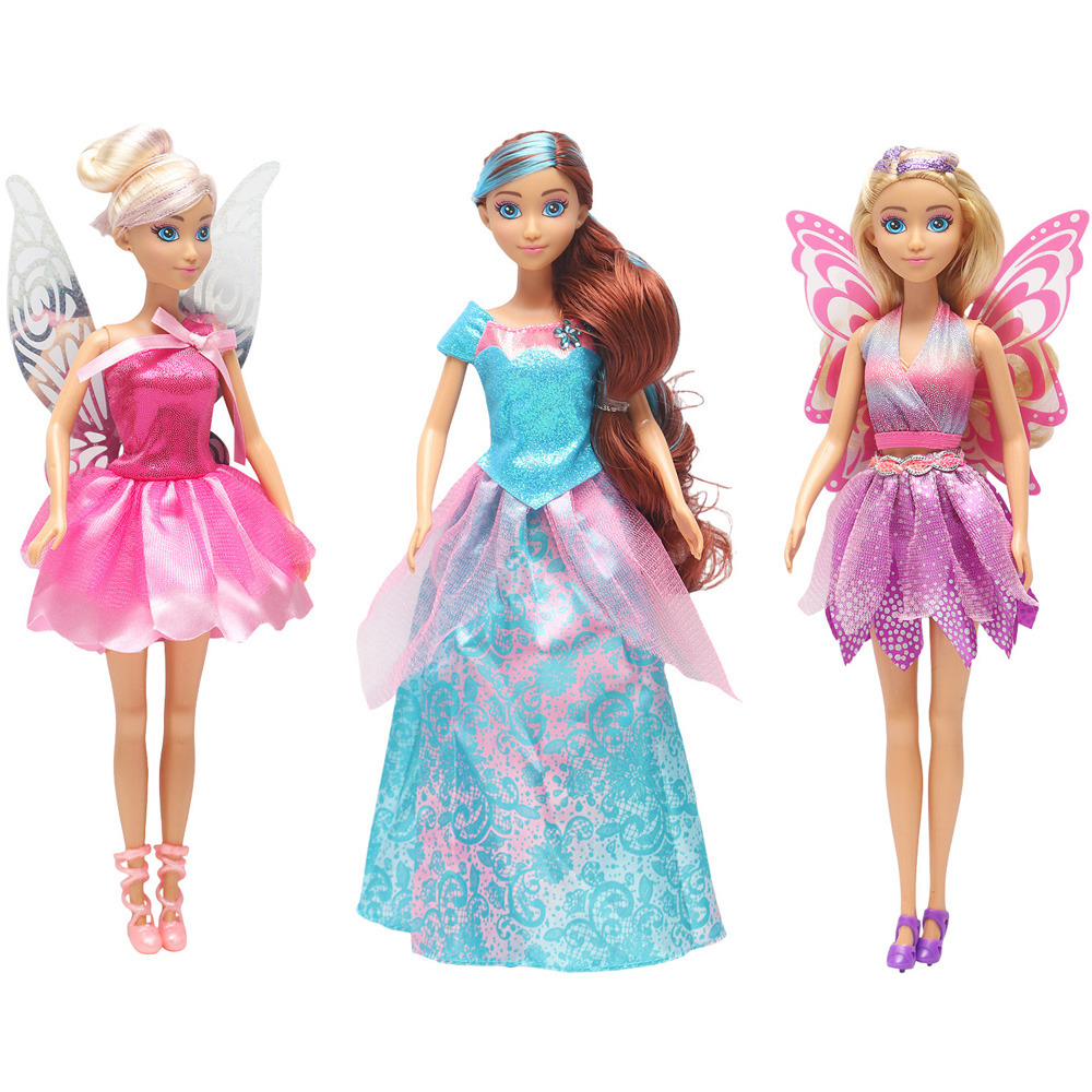 Pack of 3 Fairy Princess Dolls Image 3
