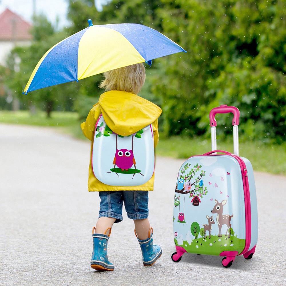 Costway Kids Forest 2 Piece Luggage Set Image 3