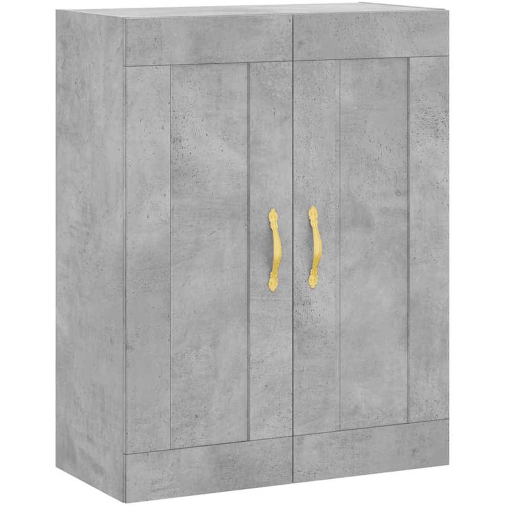 vidaXL 2 Door 3 Shelf Concrete Grey Wooden Highboard Image 4