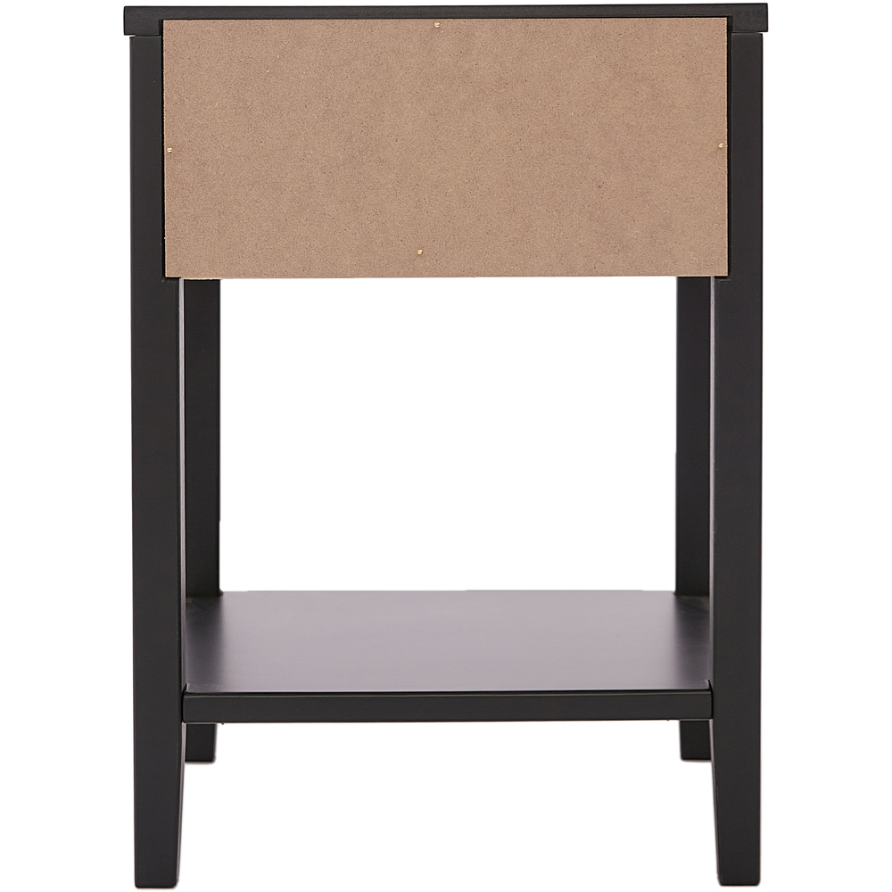 Monti Single Drawer Black Bedside Table Image 4