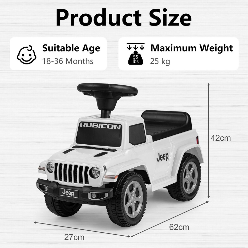 Costway White Kids Ride On Jeep Image 6