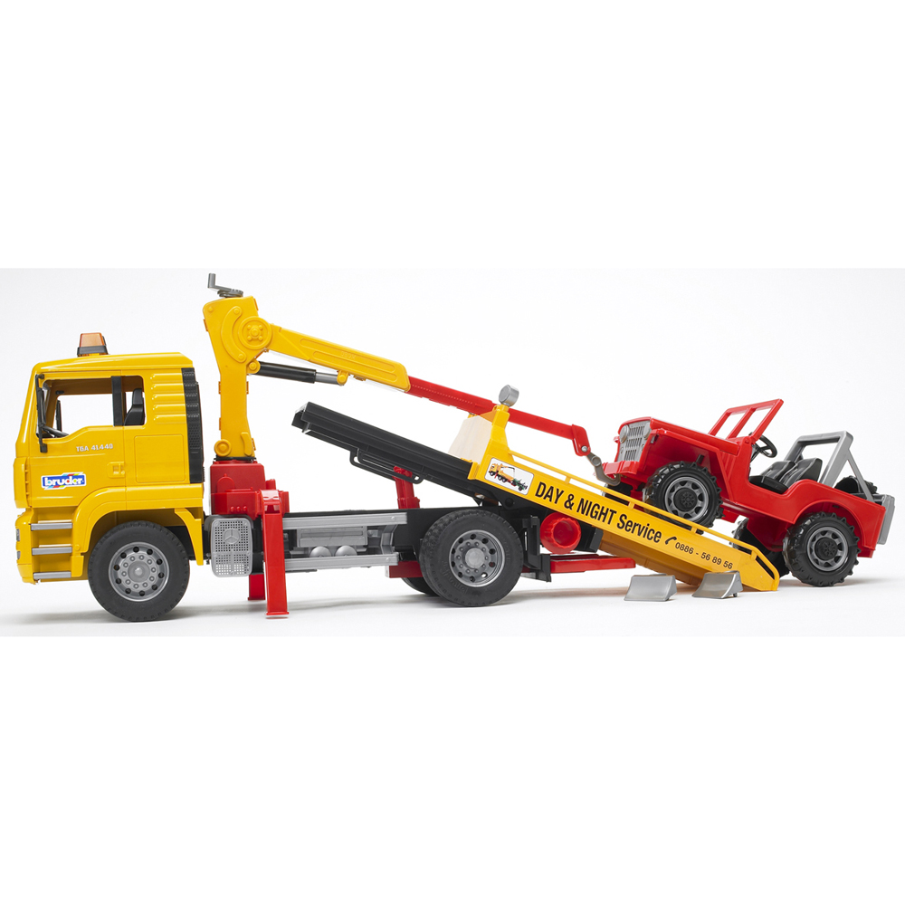 Bruder Kids MAN TGA Breakdown Truck with Cross Country Vehicle Playset Model Image 3