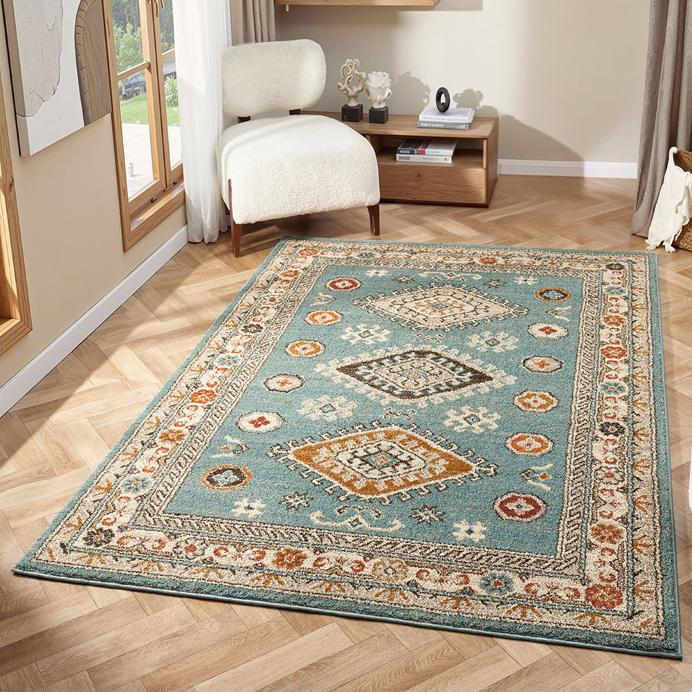 Portland HMC 5567 Blue Cashmere Rug 120 x 170cm Image 1