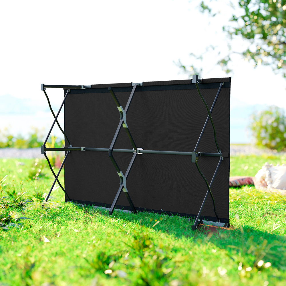 Outsunny Double Black Portable Camping Cot Image 7