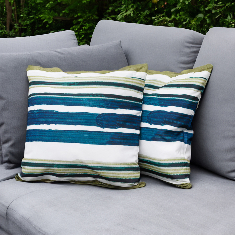 Streetwize Multicolour Painted Stripe Outdoor Scatter Cushion 4 Pack Image 2