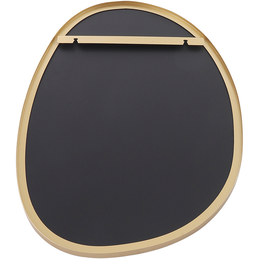 H&O Direct Decorative Gold Irregular Wall Mirror with Metal Frame 76cm Image 3