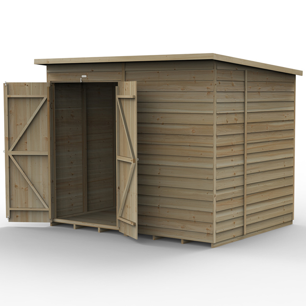 Forest Garden 4LIFE 8 x 6ft Double Door Pent Shed Image 3