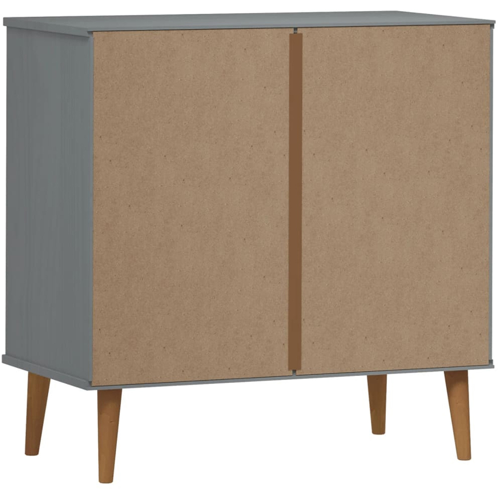 vidaXL 3 Drawer Grey Wooden Storage Cabinet Image 7