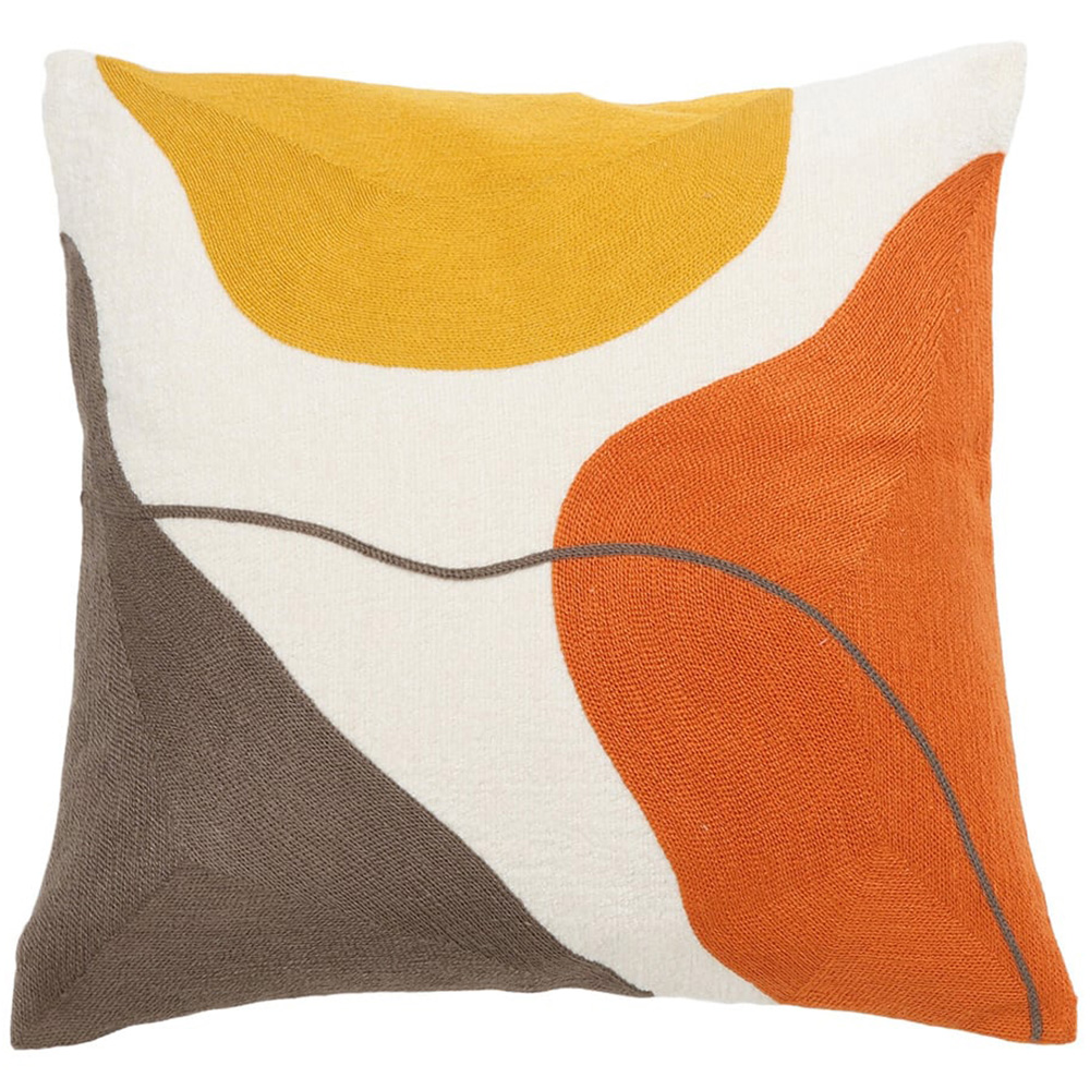 Divante Neptune Rust Abstract Cushion 45 x 45cm Image 1