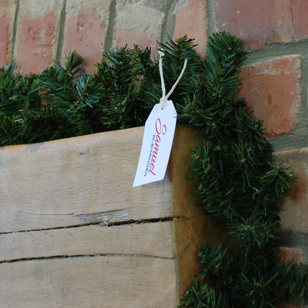 Samuel Alexander Plain Green Pine Christmas Garland 270cm Image 4