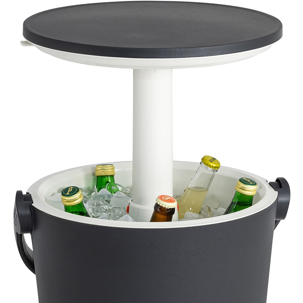 Keter Go Bar 2-in-1 Grey Portable Drinks Cooler and Serving Table Image 5