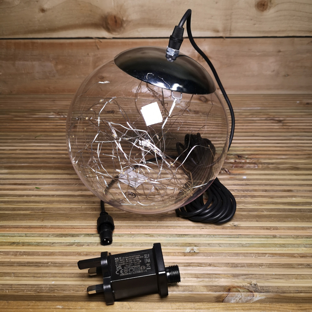 Samuel Alexander Warm White Operated LED Ball Christmas Decoration 20cm Image 7