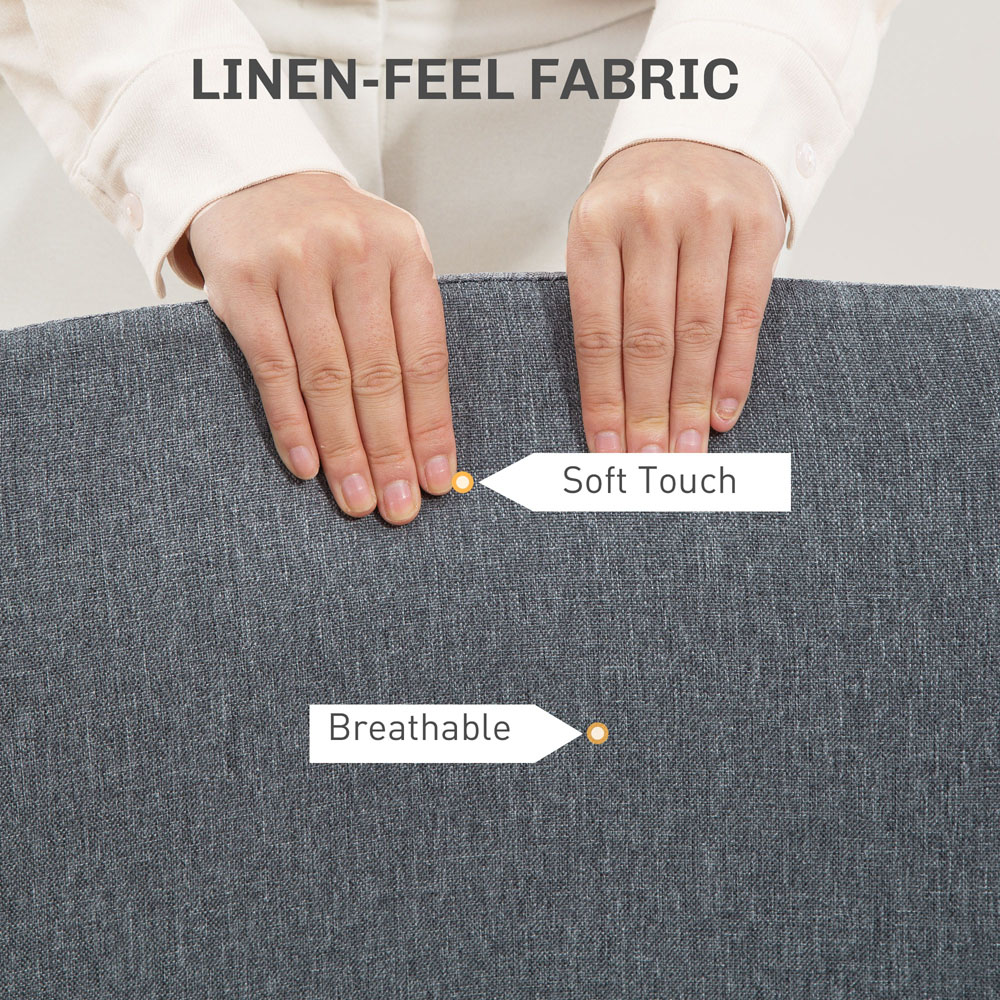 Portland Grey Armless Office Chair Image 5