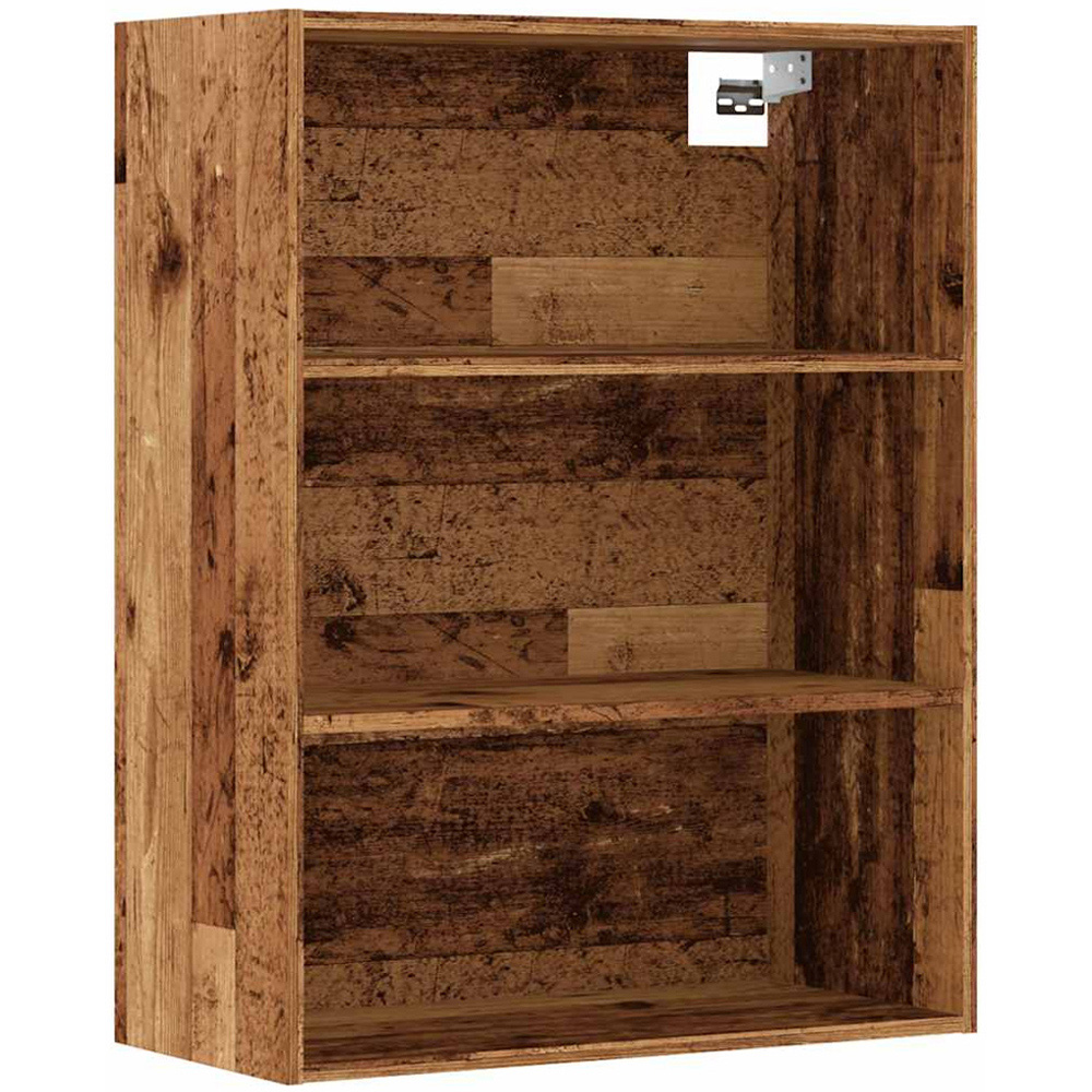 vidaXL 3 Open Shelf Old Wood Hanging Wall Cabinet Image 2