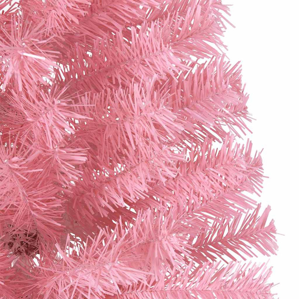 vidaXL Pre-Lit Black Baubles Pink Artificial Christmas Tree 8ft Image 7