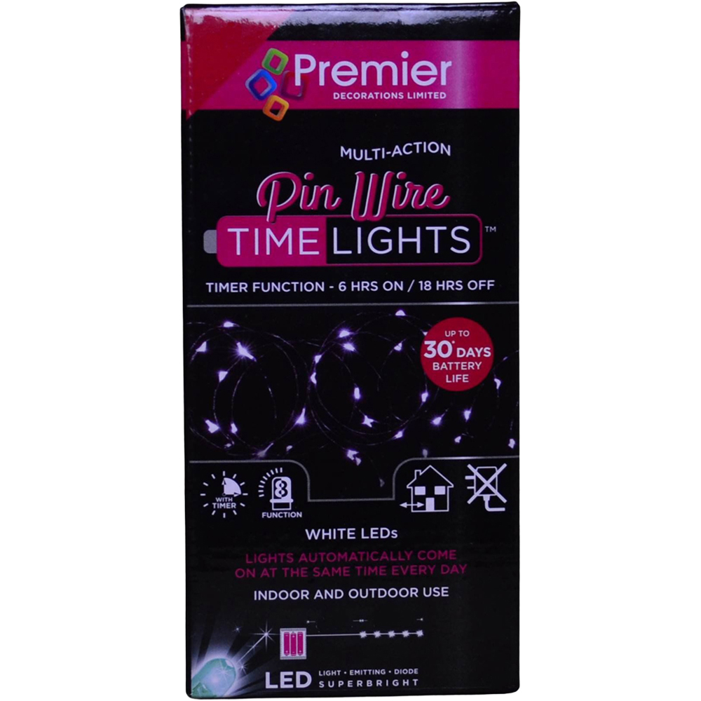Premier 50 Cool White LED Multifunction Pin Wire Light 2.5m Image 7