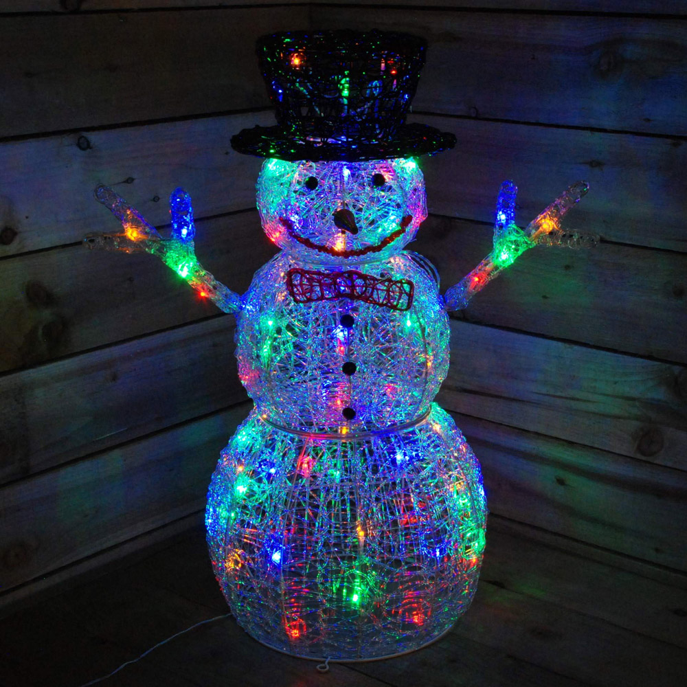 Samuel Alexander 88 Multicolour LED Acrylic Snowman Christmas Decoration 76cm Image 8