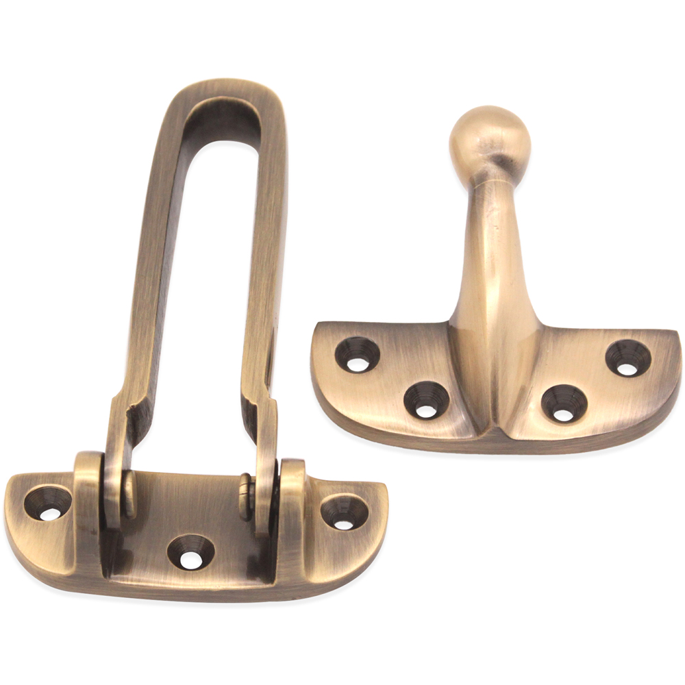 Spira Brass Antique Brass Door Guard Image 3