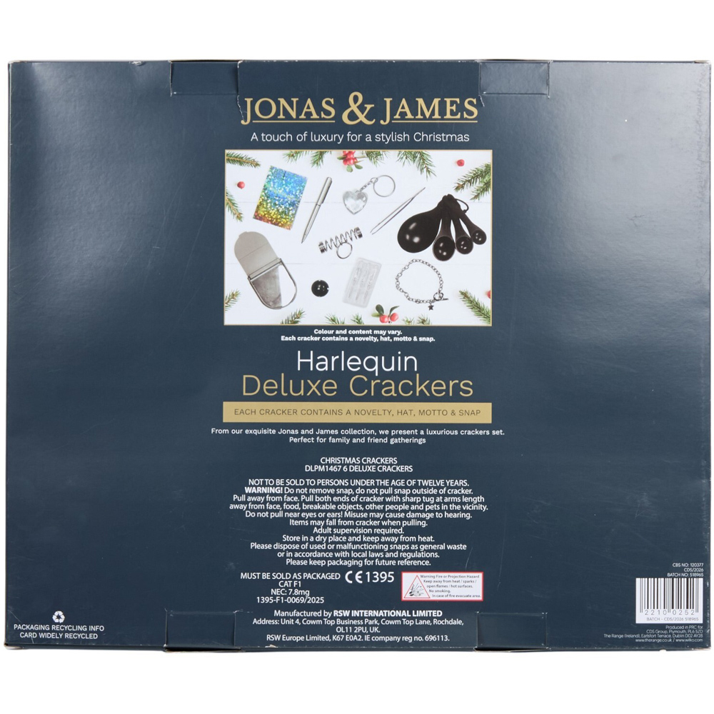 Pack of 6 Harlequin Deluxe Crackers Image 4