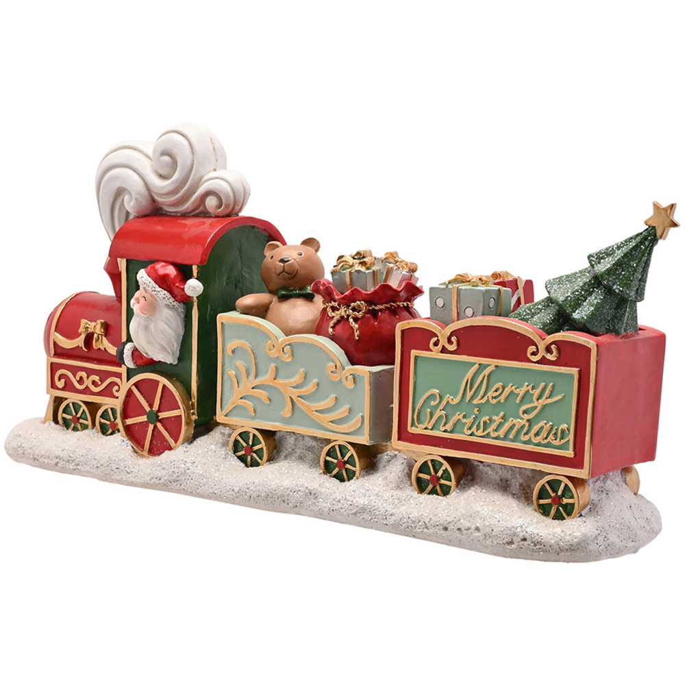 The Seasonal Gift Co. Santa and Friends Train and 2 Carriages Christmas Decoration 17cm Image 2