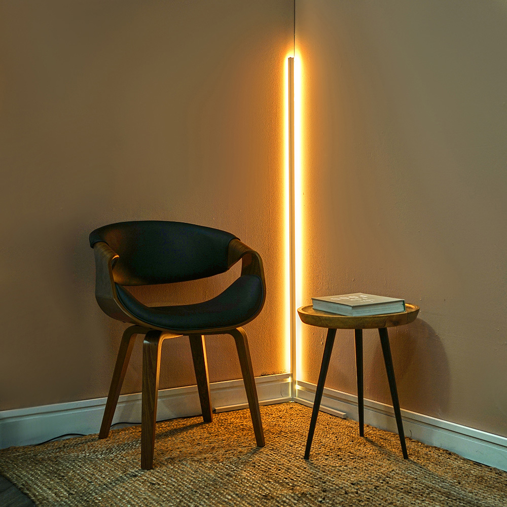 ValueLights Triton White LED Floor Lamp Image 5