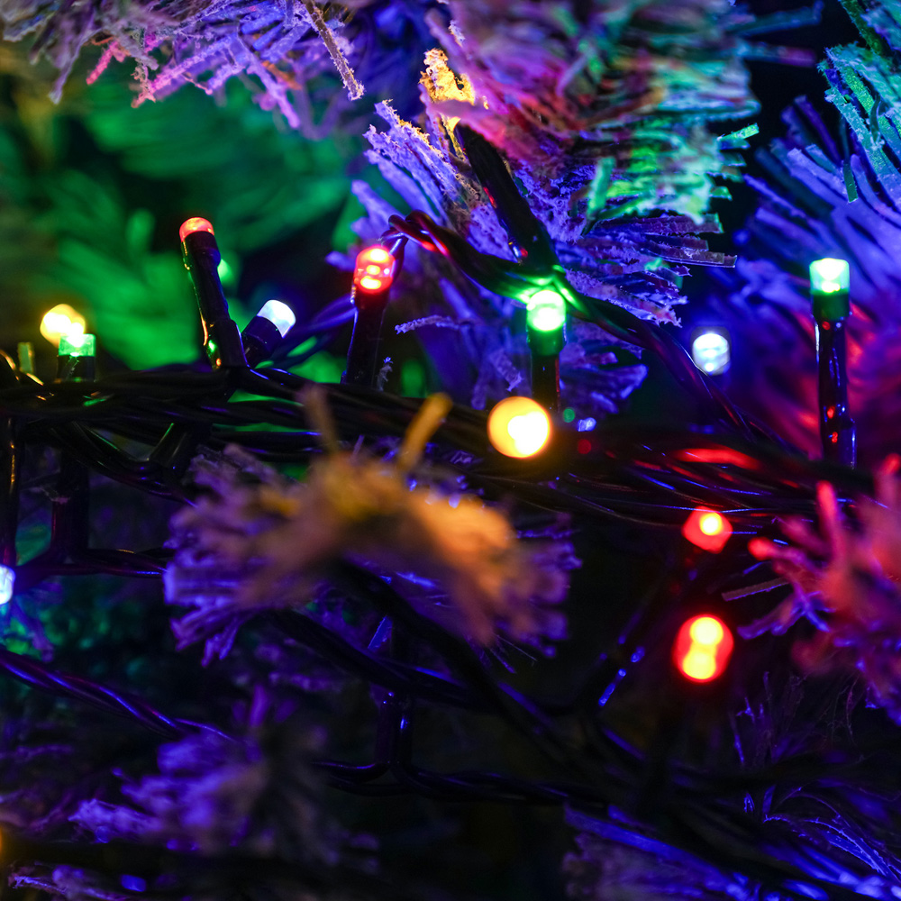 The Christmas Centre 720 Multicoloured LED Multifunction Green Cable String Light 64m Image 4
