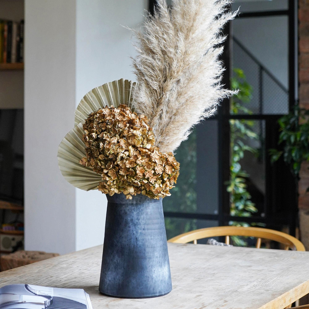 Ivyline Kew Blue Stoneware Hand-Thrown Basalt Vase 30cm Image 5