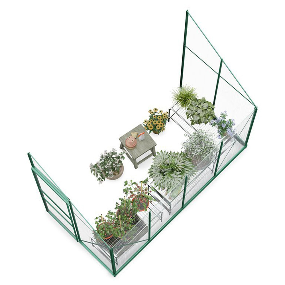 StoreMore Aluminium Frame 4 x 8ft Polycarbonate Greenhouse Image 2