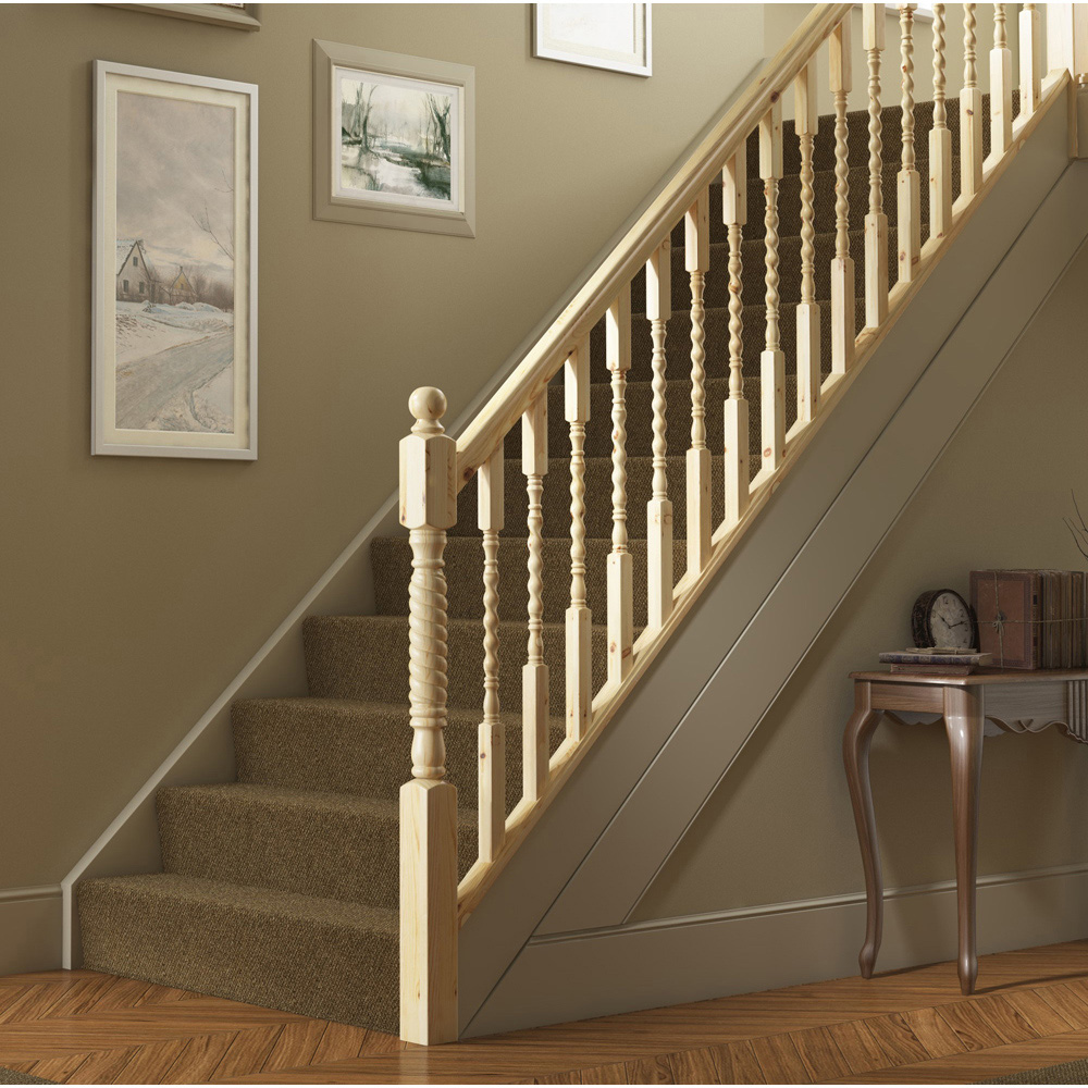 ​Blueprint Joinery Cambridge Pine Rope Twist Stair Newel Post 1500 x 90mm Image 2