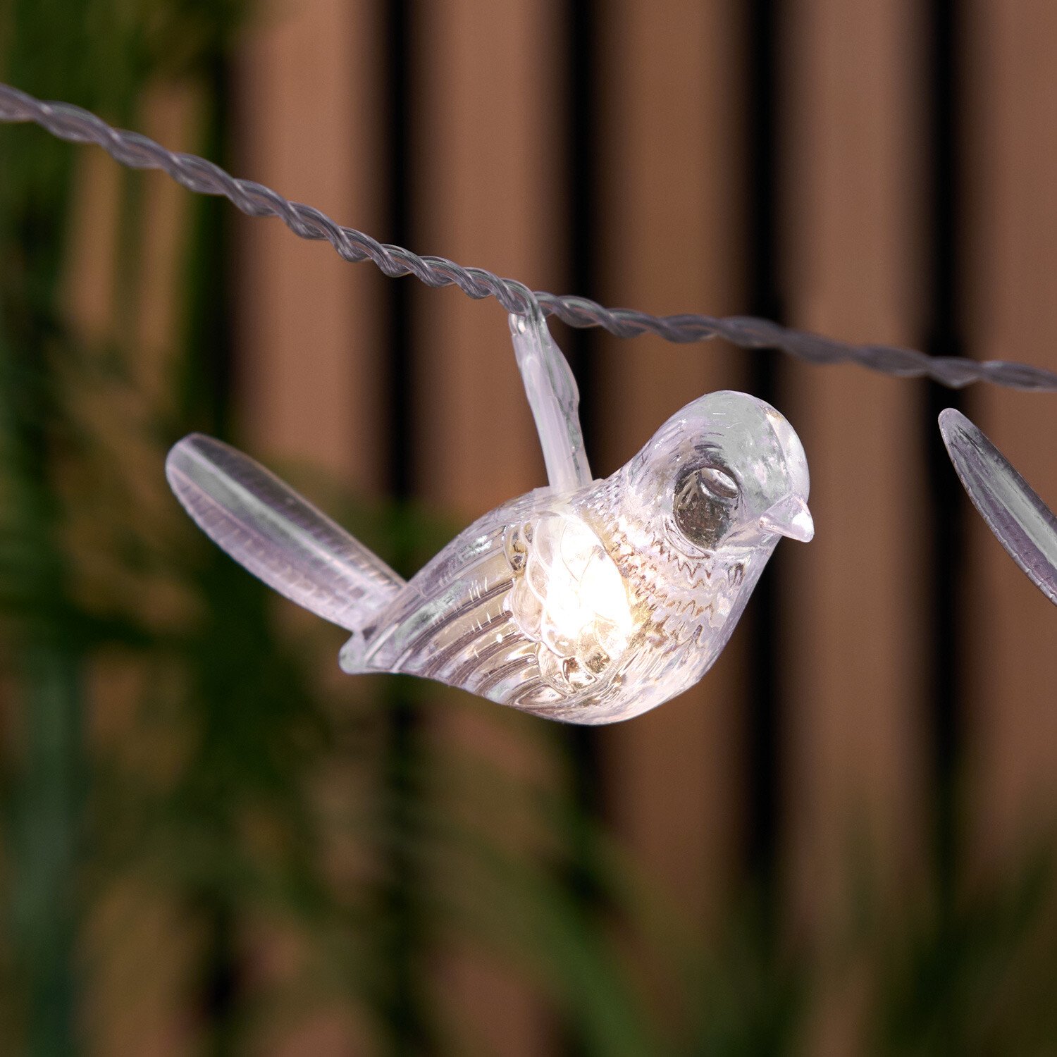 Solar Clear Bird String Light Image 8