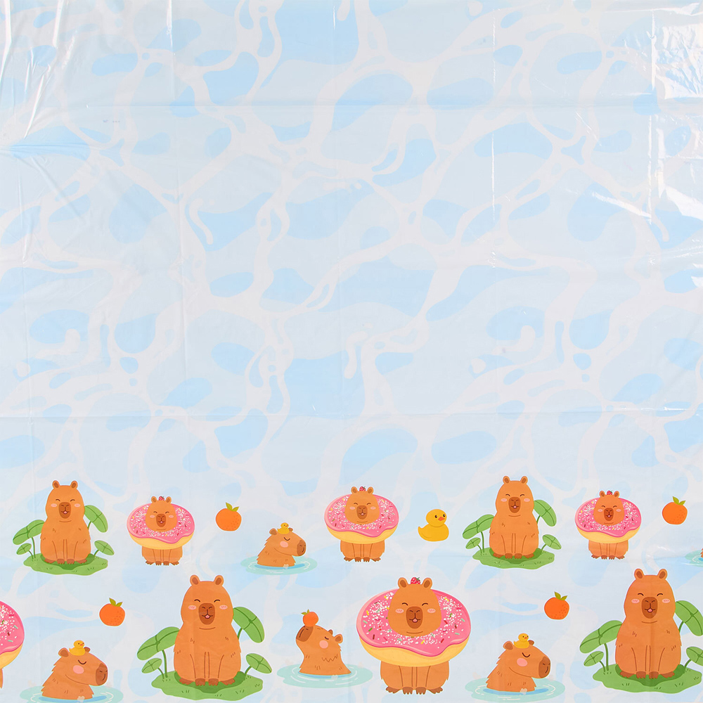 Capybara Reusable Table Cover Blue Image 2