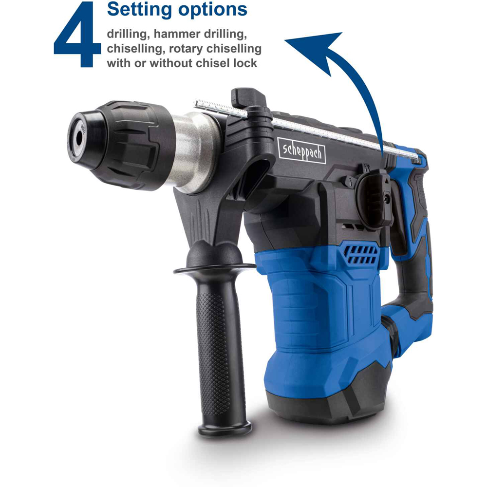 Scheppach DH1500 4-in-1 SDS-Plus Rotary Hammer Drill 1500W Image 5