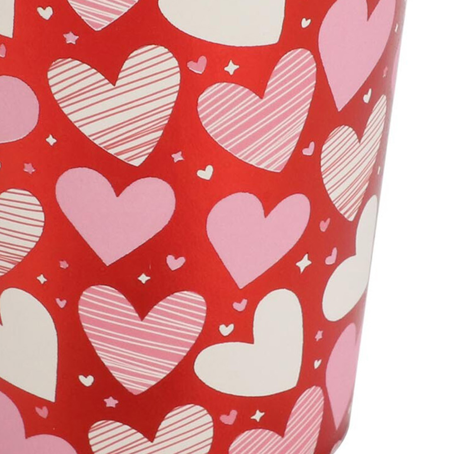 Pack of 8 Heart Paper Cups - Red Image 3