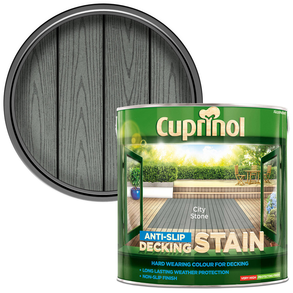Cuprinol City Stone Anti Slip Decking Stain 2.5L Image 1