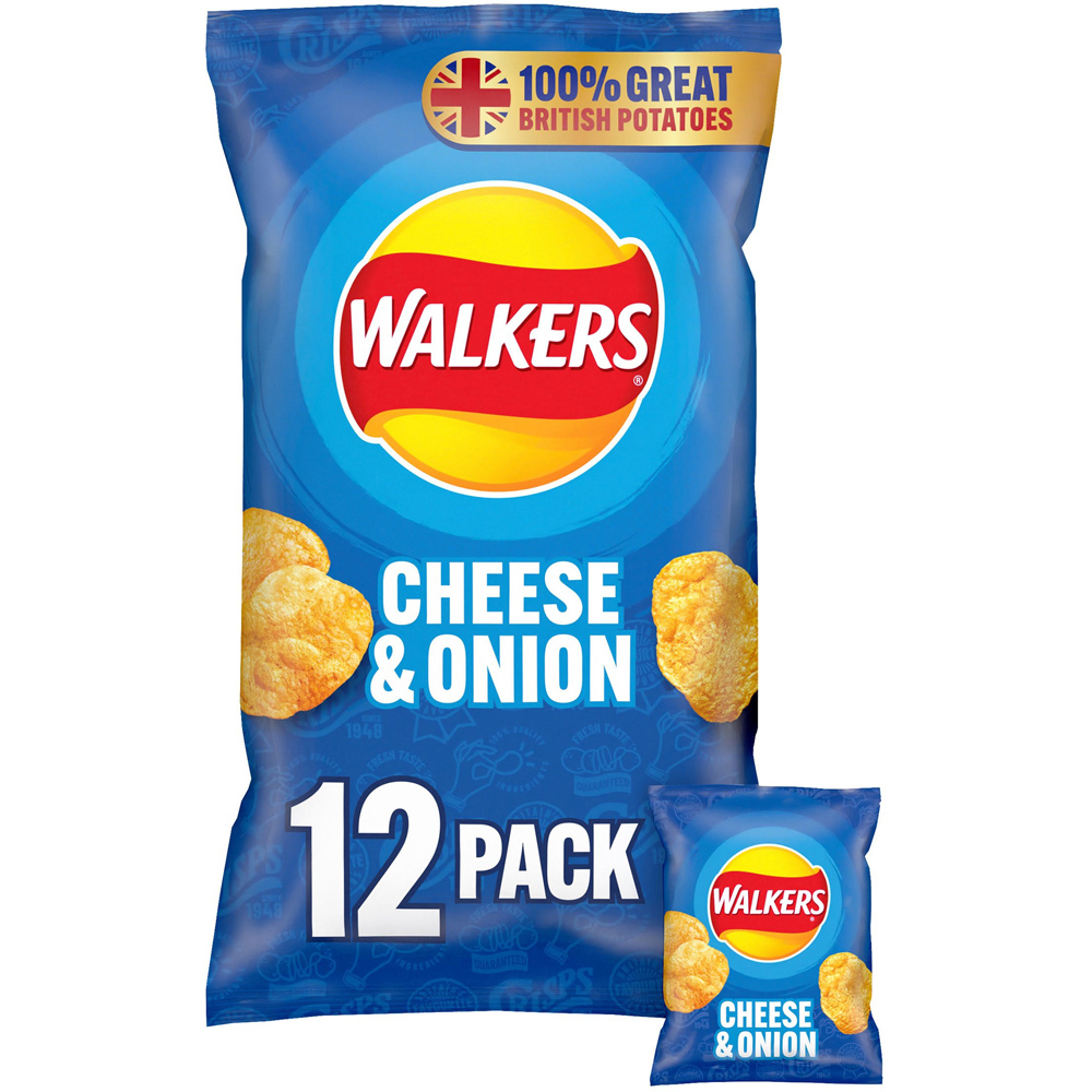Walkers Cheese and Onion 12 Pack Image