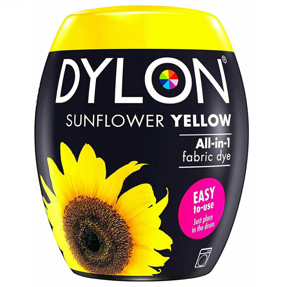 Dylon Sunflower Yellow Washing Machine Fabric Dye Pod 350g 2 Pack Image 2
