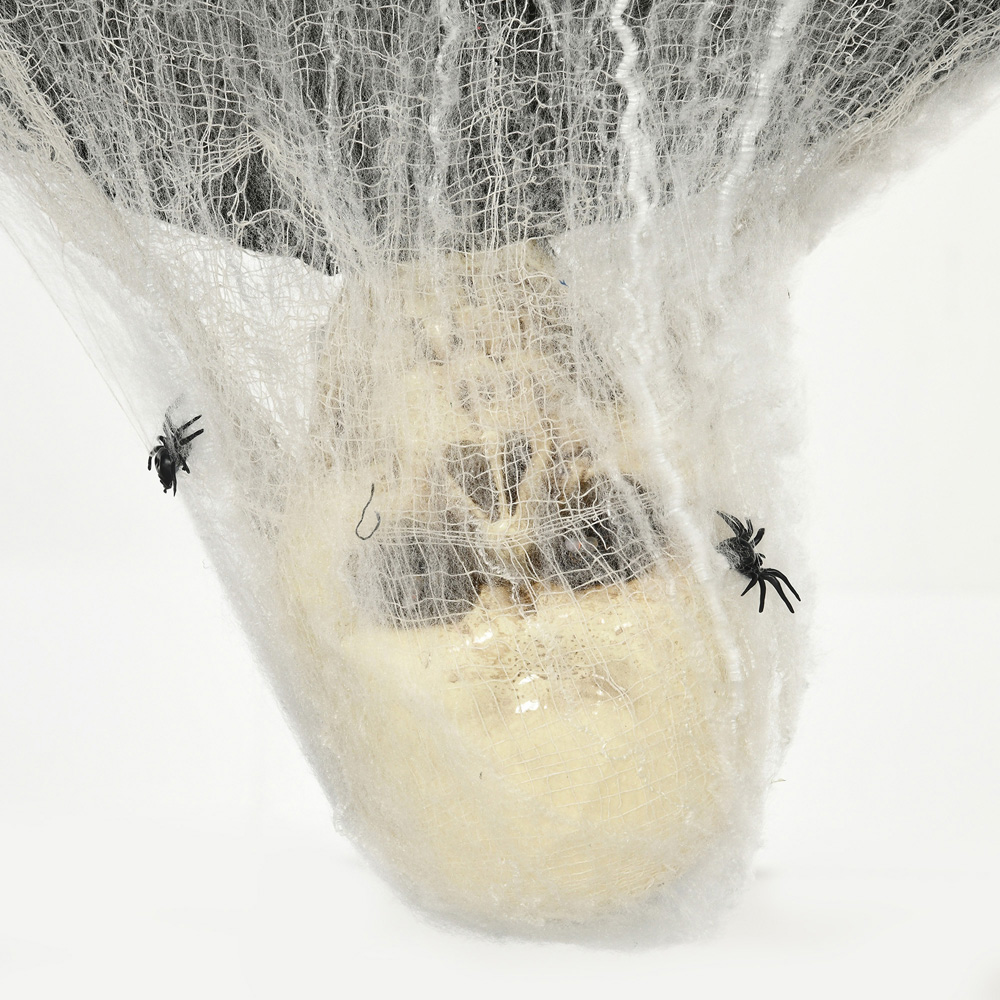 HOMCOM Animated Hanging Mummy with Spider Web Halloween Decoration Image 4