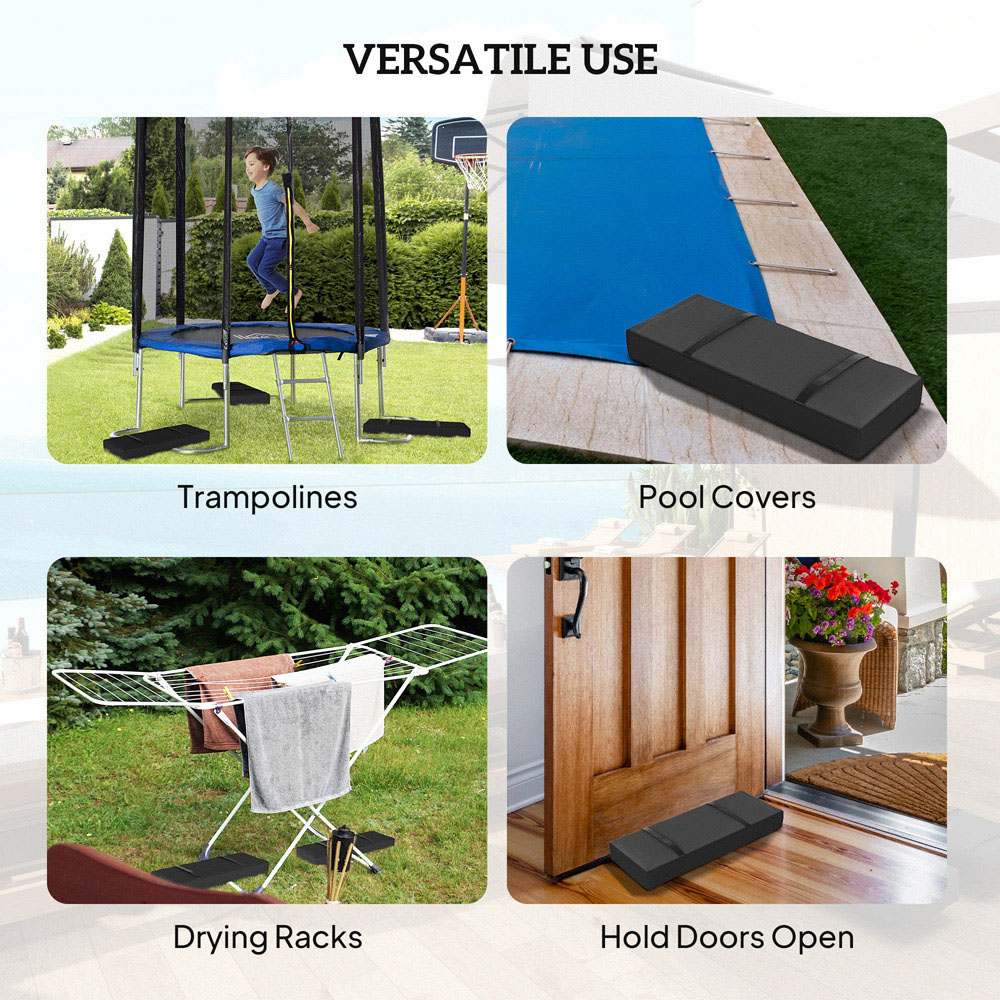 Outsunny Set of 4 Black Parasol Base Image 5