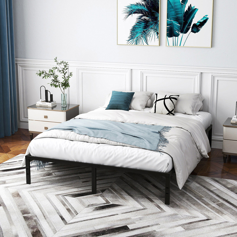 Costway King Size Heavy Duty Metal Platform Bed Frame Image 2