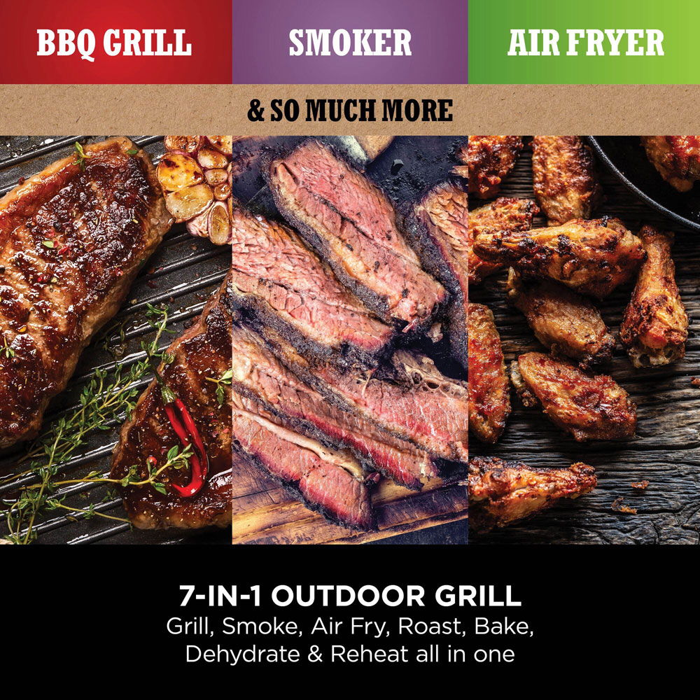 Ninja Woodfire OG701UK 7 in 1 Outdoor Electric BBQ Grill and Smoker Image 4