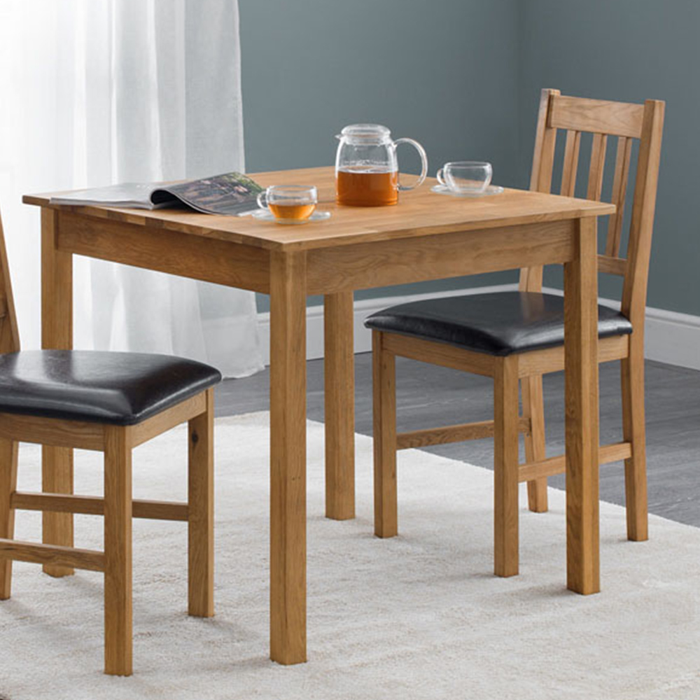 Julian Bowen Coxmoor 4 Seater Square Dining Table Oak Image 1