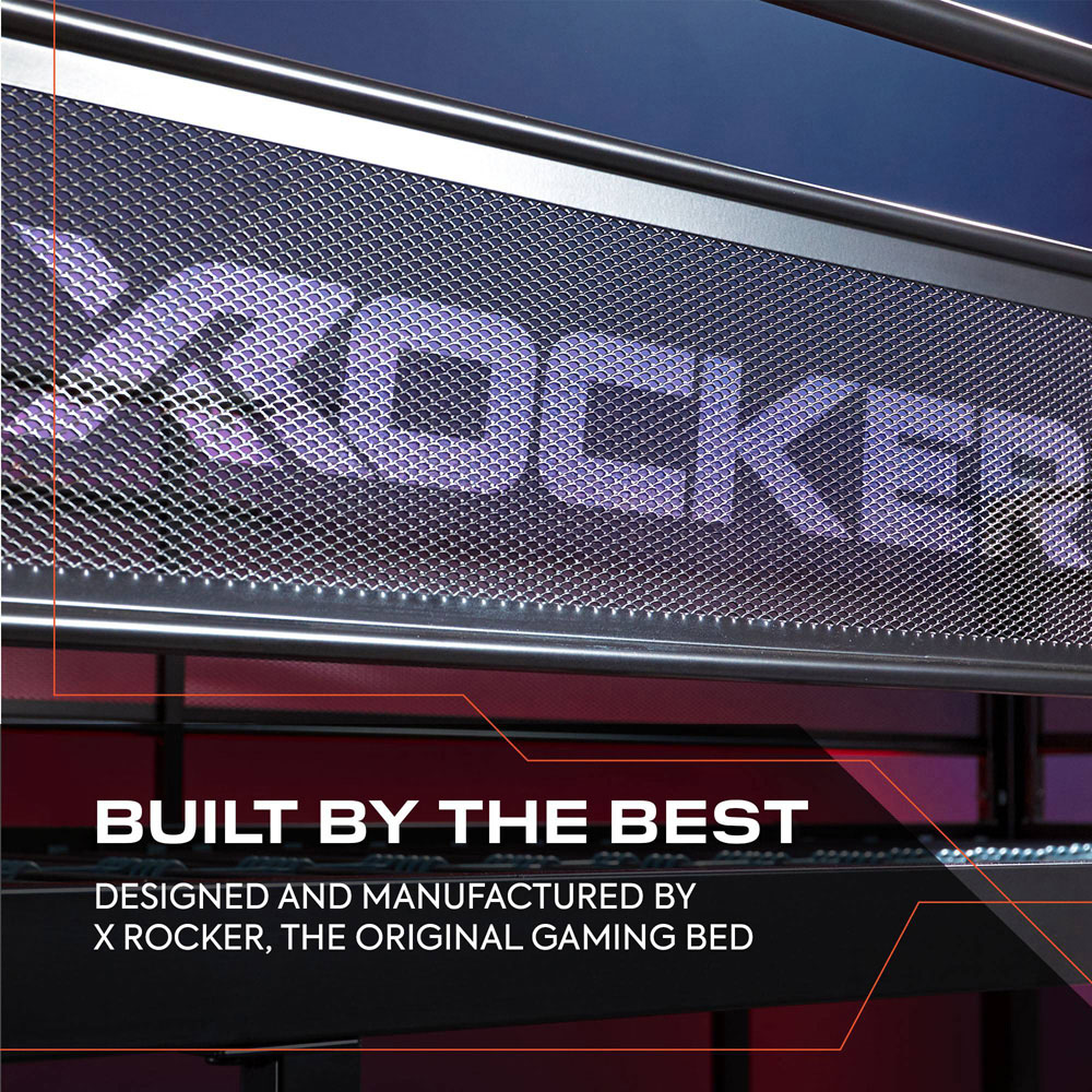 X Rocker Fortress High Sleeper Gaming Bunk Bed with Storage Image 5
