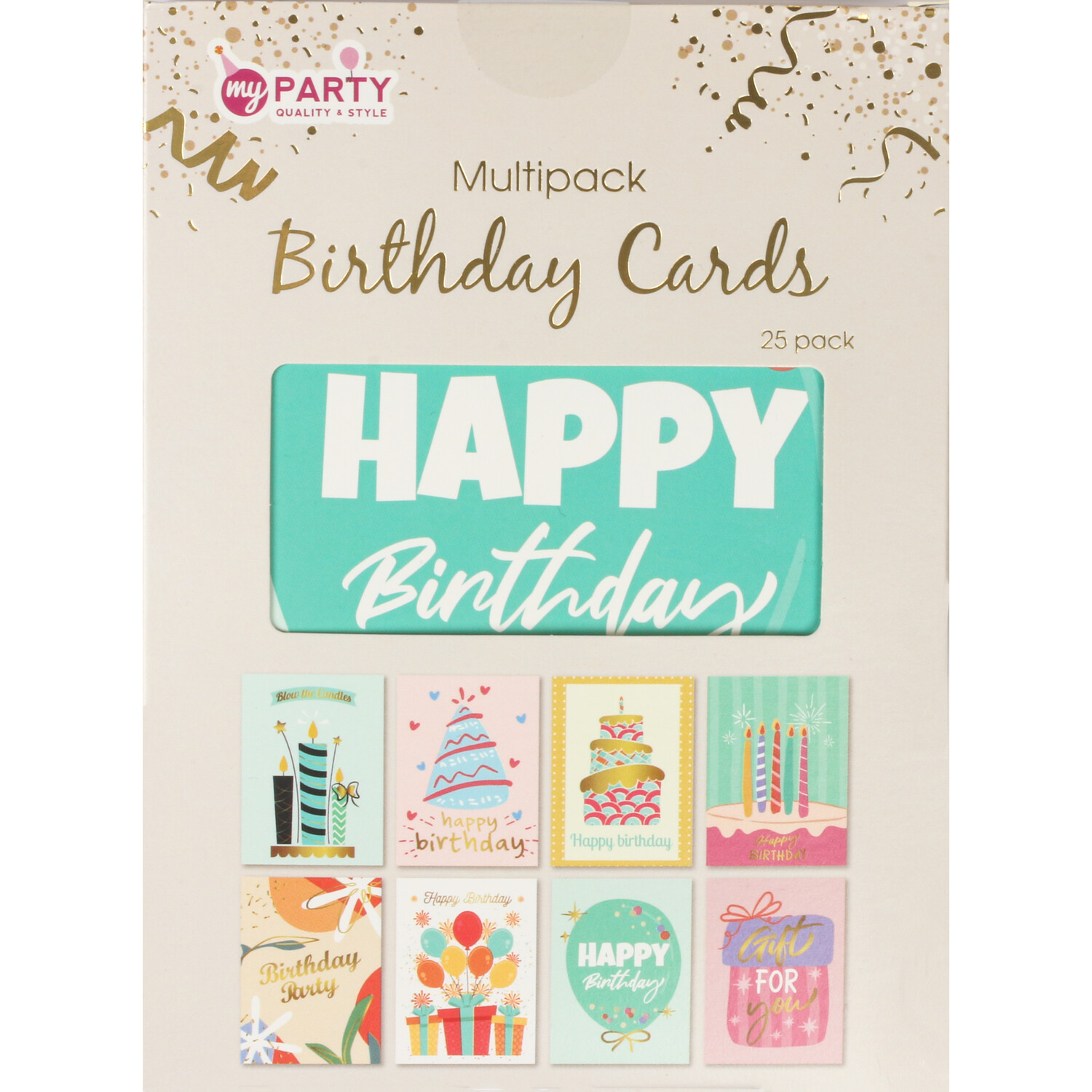 Multipack Birthday Cards Multicolour Image 1