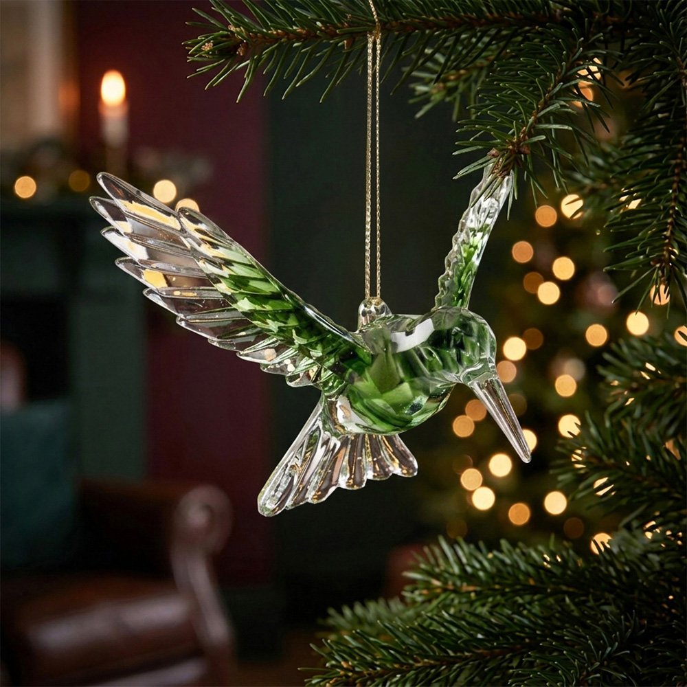 Ombre Green Hummingbird Hanging Decoration Image 2