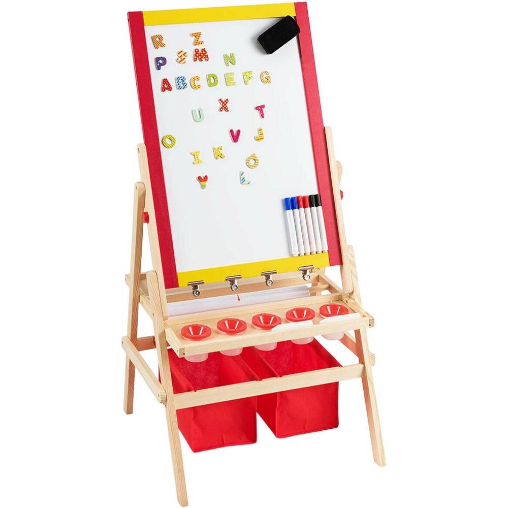 Costway Kids Double Sided Art Easel with Storage Bag Image 1